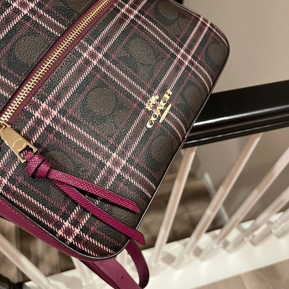 Coach Jordyn Field Plaid Backpack